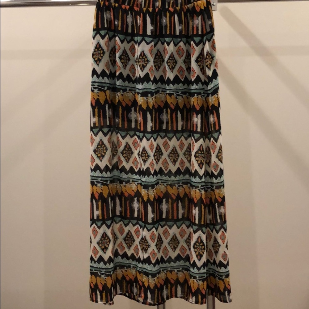 Printed maxi skirt